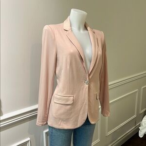 Catherine Malandrino sweat shirt material Blazer in Blush Pink